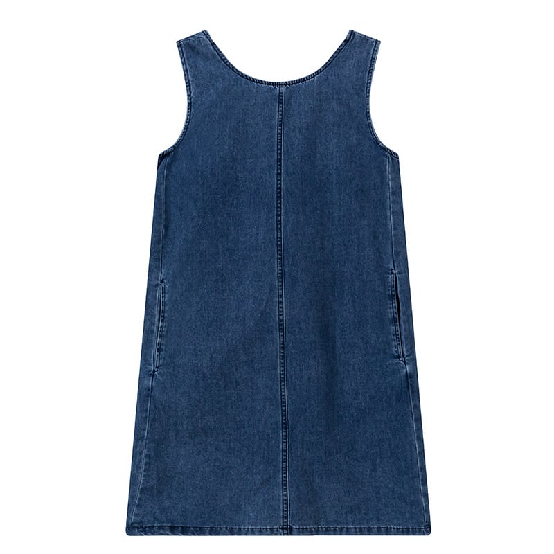 【dress】ノースリーブデニムワンピース Q8420