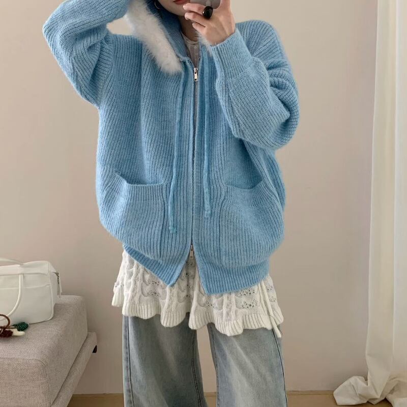 【outer】Wジップニットカーディガン Q6994