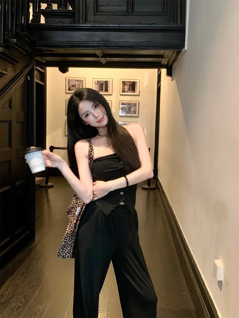 【set】ベアトップ+カジュアルパンツ２点セットG21035