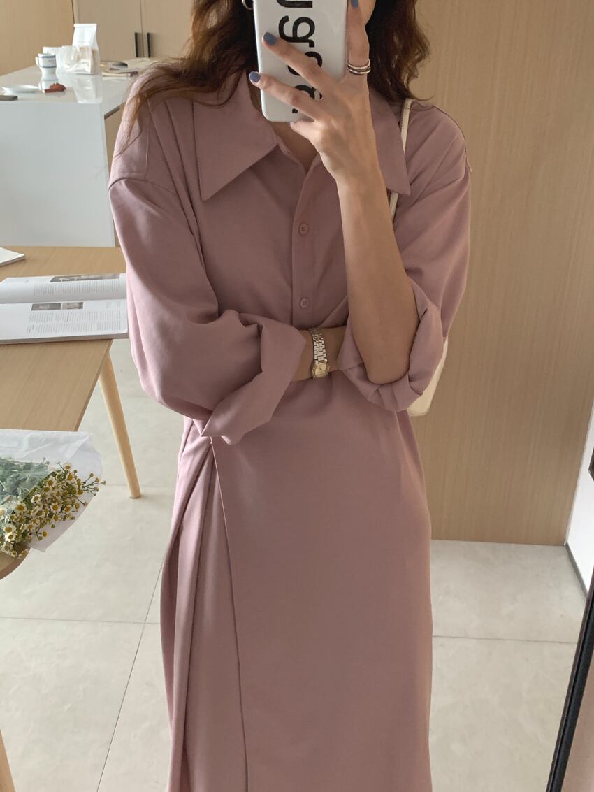 【dress】シャツワンピース　M18666