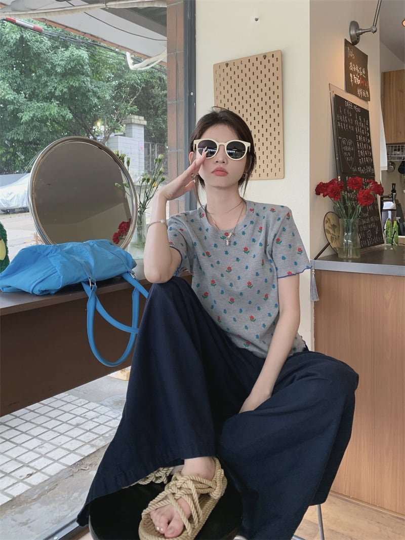 【set】Tシャツ×ワイドパンツセット　M24788