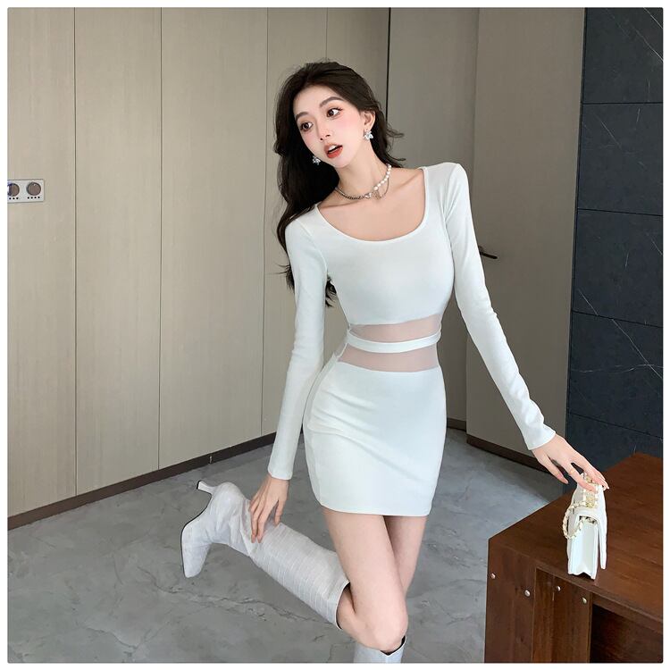 【dress】チュールドッキングワンピース　M27671