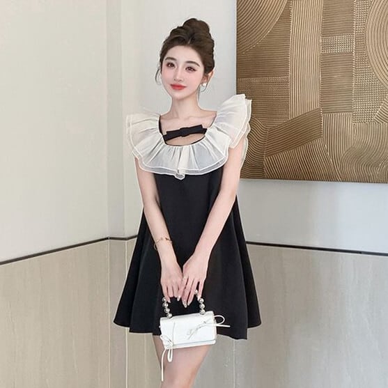 【dress】ノースリーブフリルワンピース　M24262
