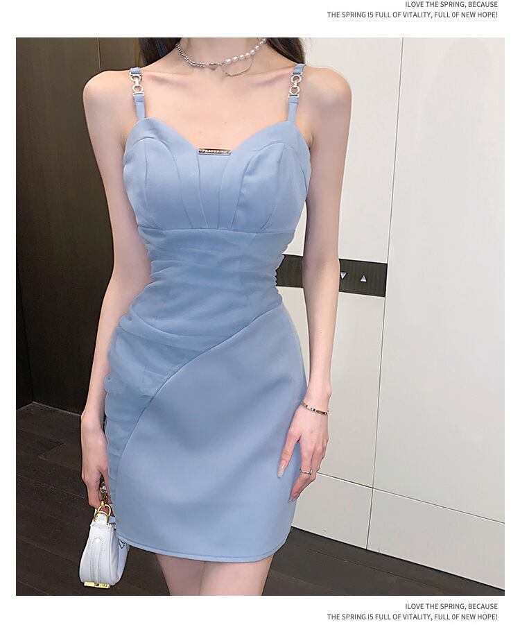 【dress】メッシュ切り替えキャミワンピース G21086