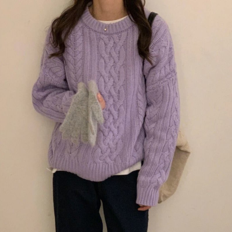 【tops】厚手ニットトップス Q7126