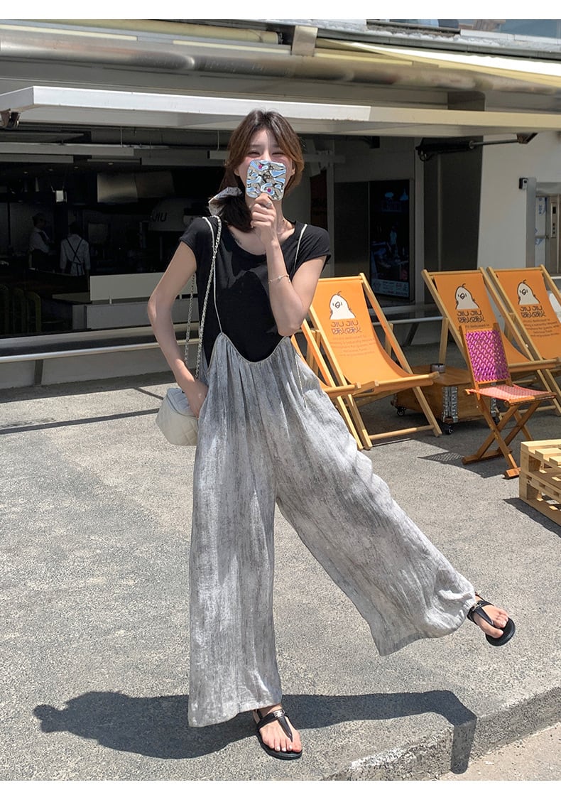 【set】Tシャツ×ワイドパンツセット　M24384