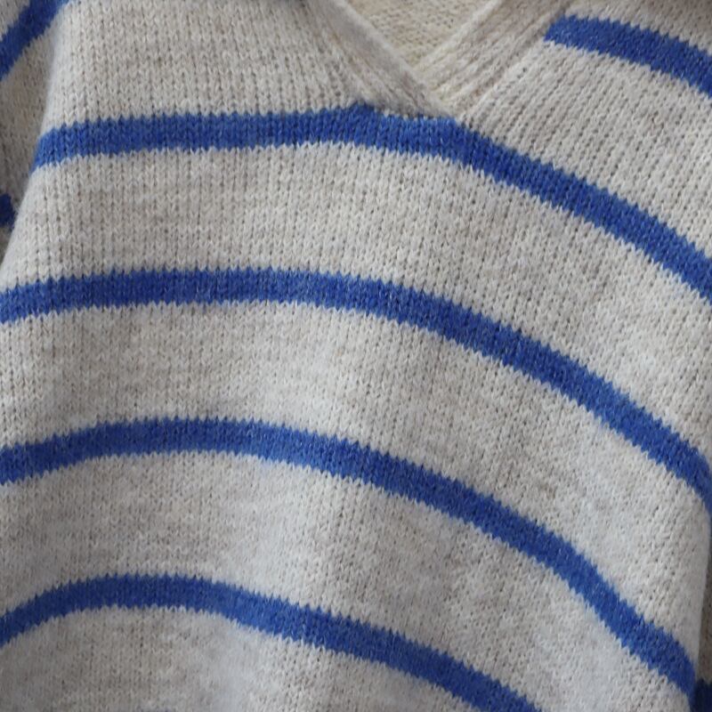 【tops】ボーダー柄ニットセーター　M27522