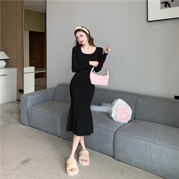 【dress】マーメイドニットワンピース　M18607