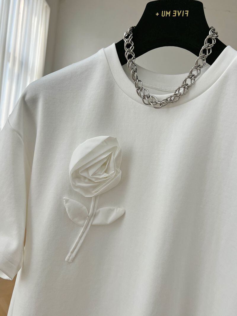 【tops】2色ラウンドネック半袖ＴシャツF7357