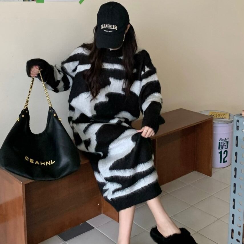 【dress】ロングニットワンピース　M18332