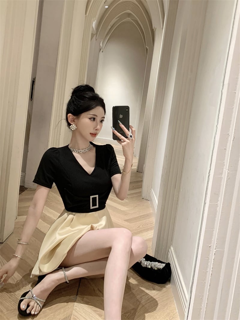 【dress】切り替えワンピース　M23965