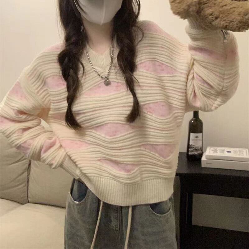 【tops】Vネックニットセーター　M18951