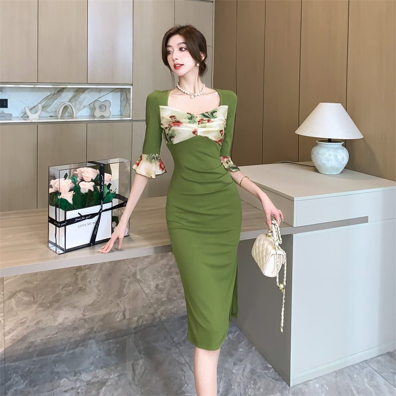 【dress】チュールコンビワンピース　M29489