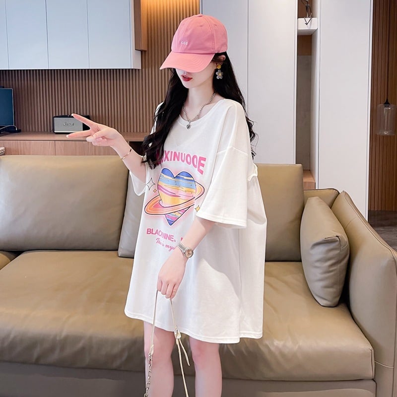 【tops】リボン付きTシャツ　M24349