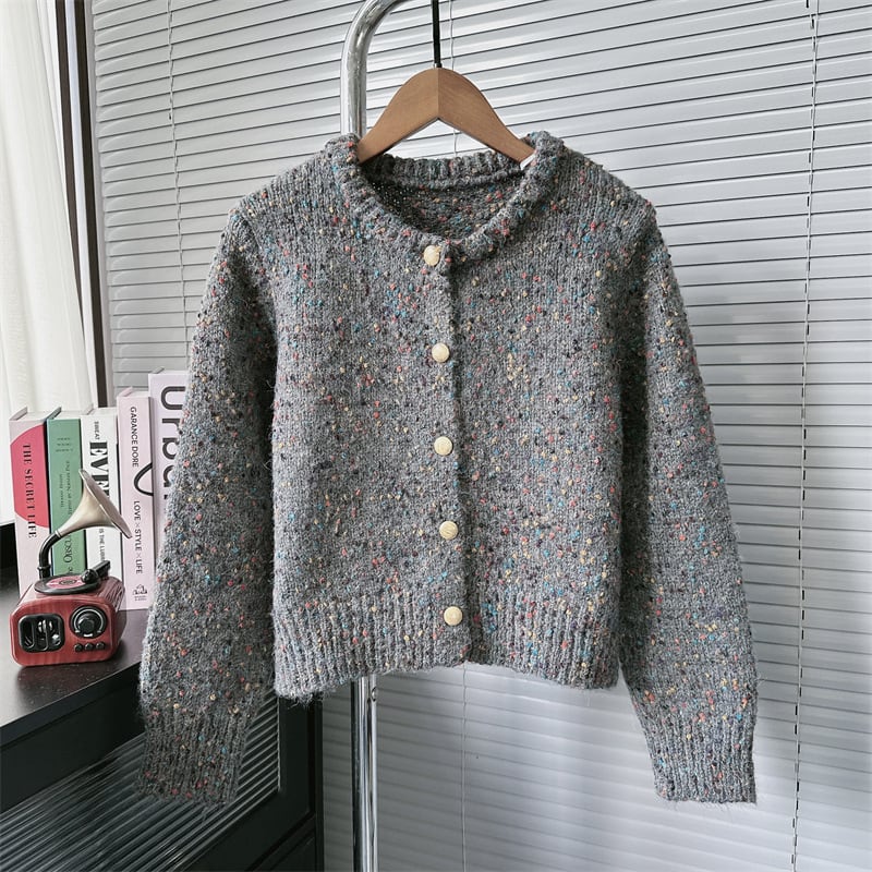 【outer】クルーネックニットカーデ　M27297