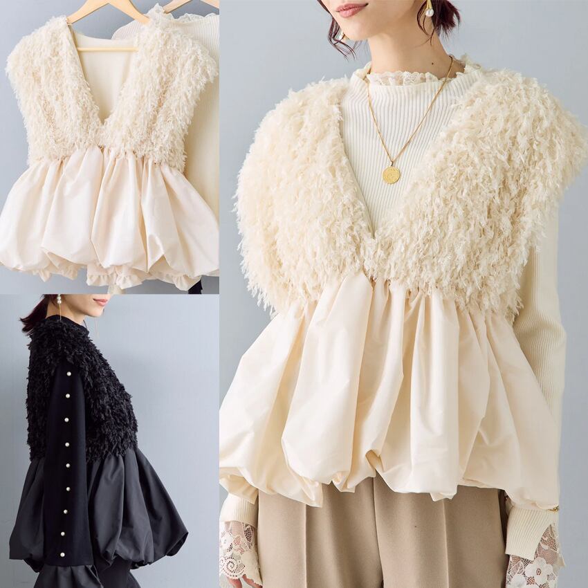 【tops】ドッキングVネックベスト　M28683