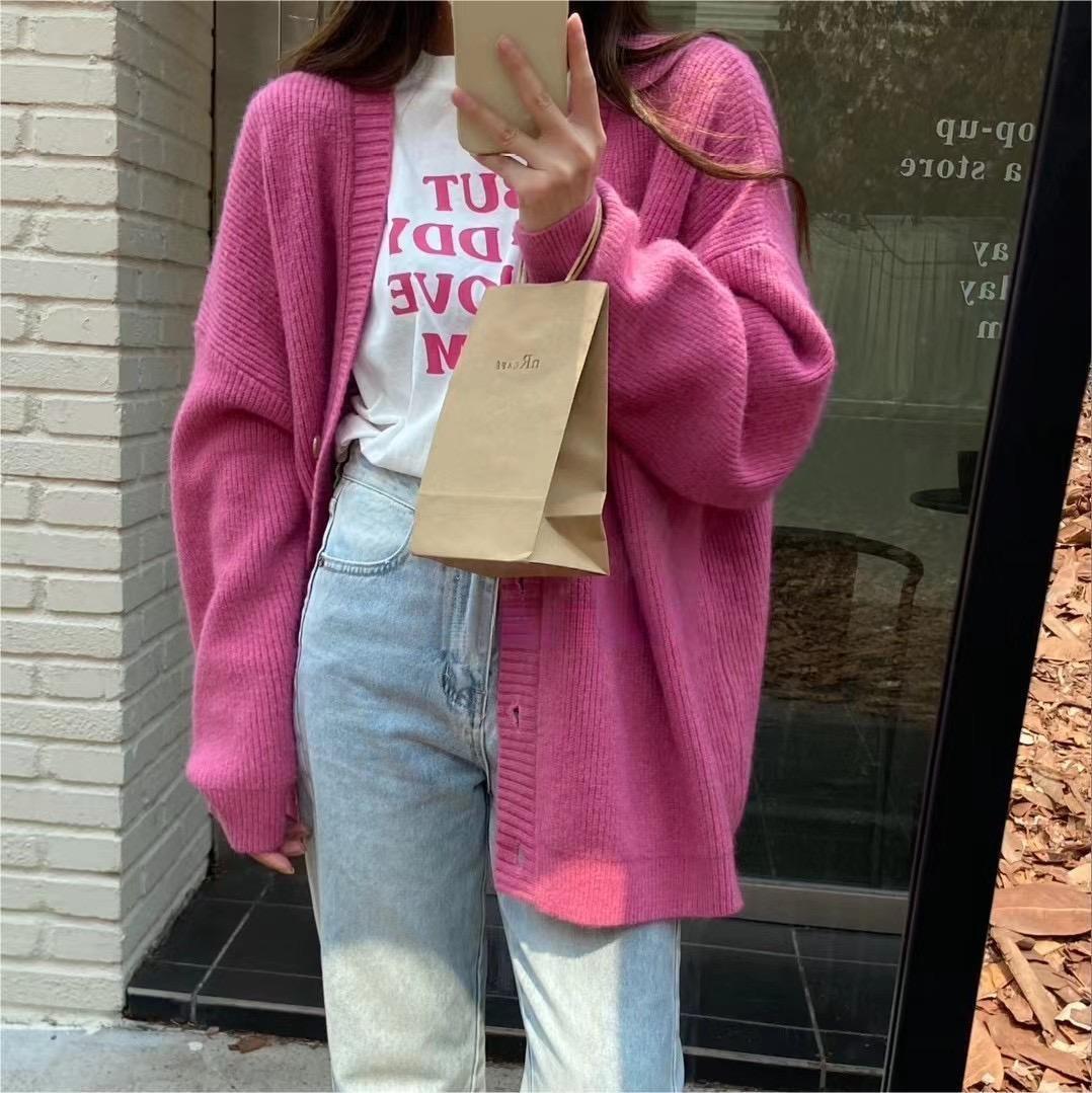 【outer】Vネックニットカーデ　M27242
