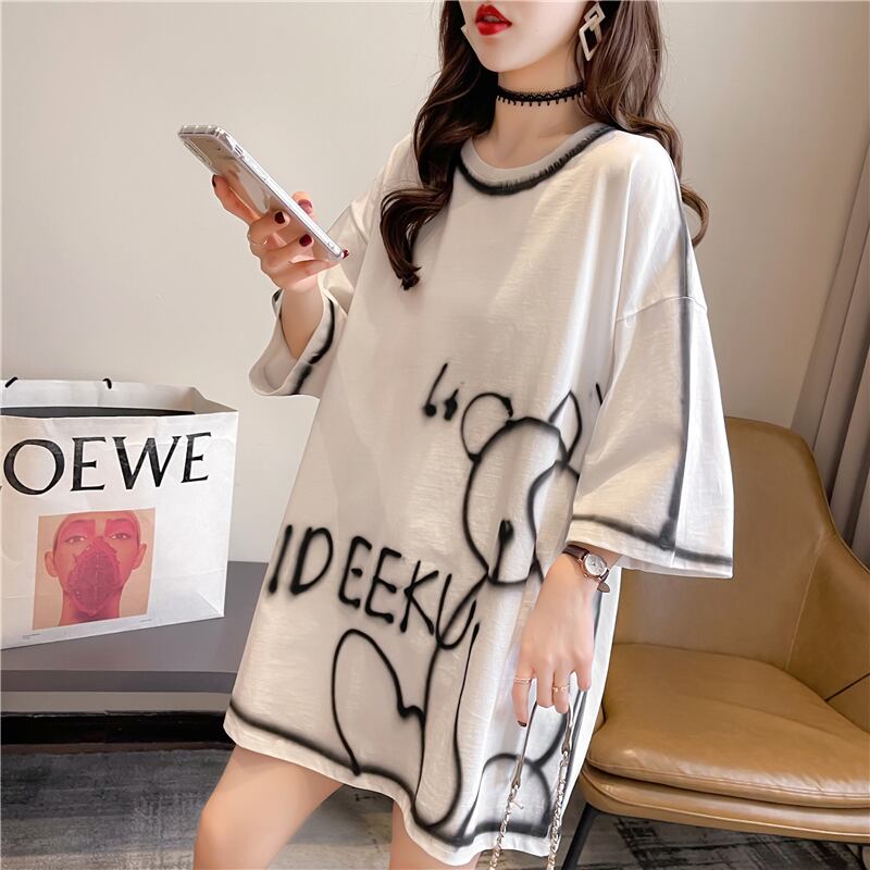 【tops】スウィート韓流スタイルトップス合わせやすいINS風Tシャツ G6704