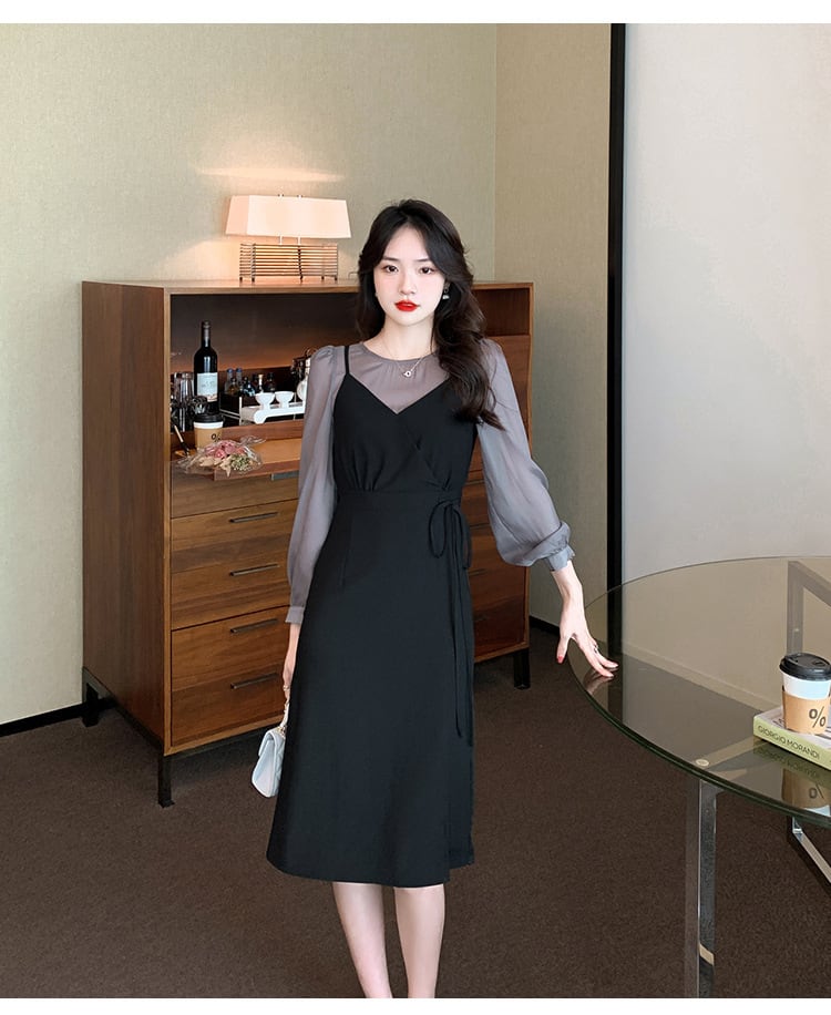 【dress】切り替えワンピース　M25726