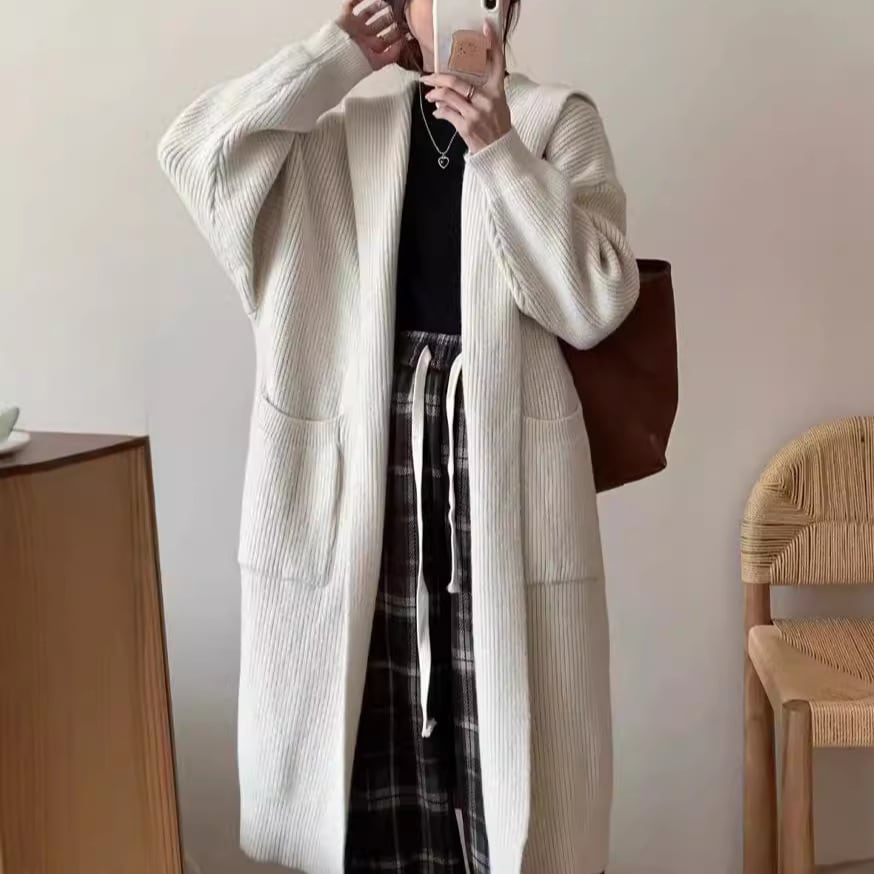 【outer】ロング丈ニットカーデ　M25571