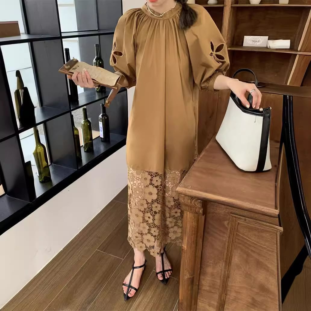 【dress】レースリボン付きワンピース　M24740