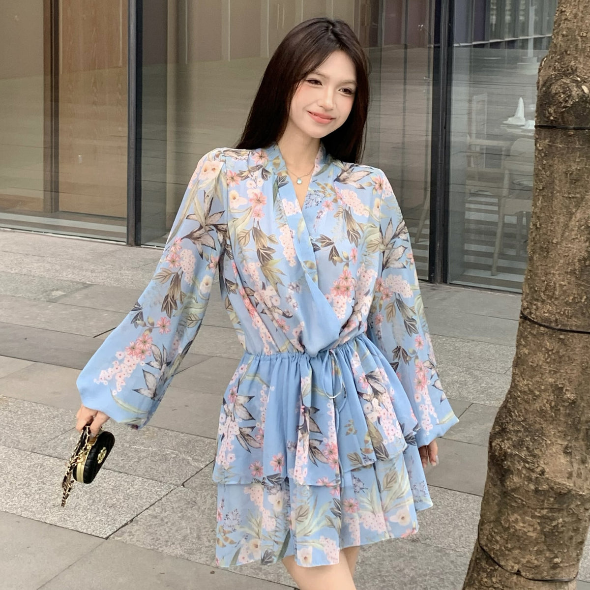 【dress】花柄ワンピース　M24516