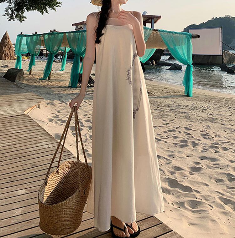 【dress】ノースリーブバックレスワンピース　M29951