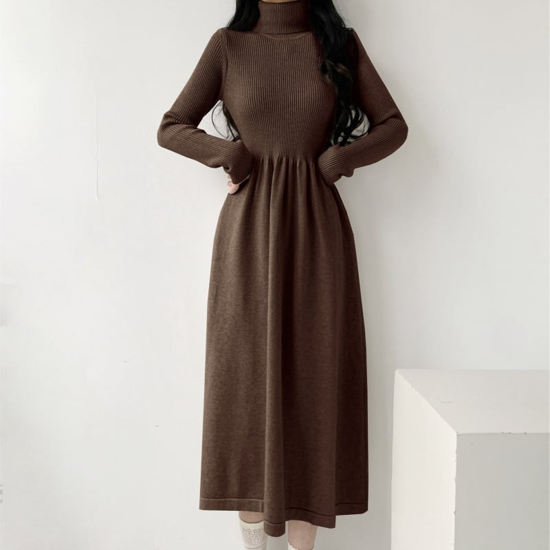【dress】ハイネックニットワンピース　M28030