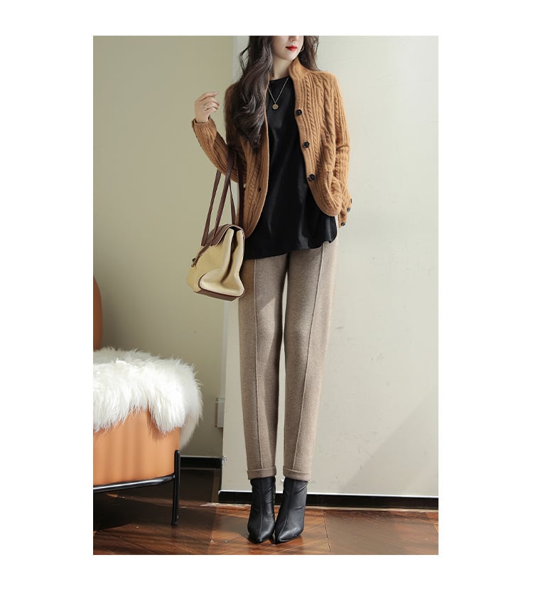 【outer】ボタンデザインニットカーデ　M25854