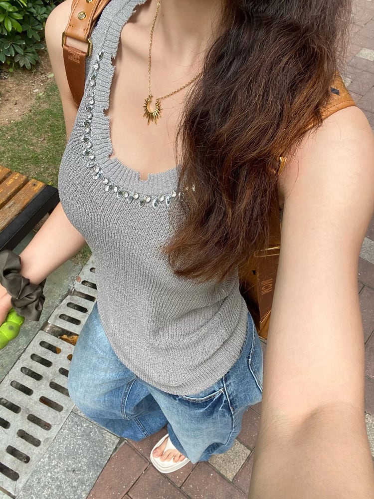 【tops】ダイヤモンドニットキャミソールG21567