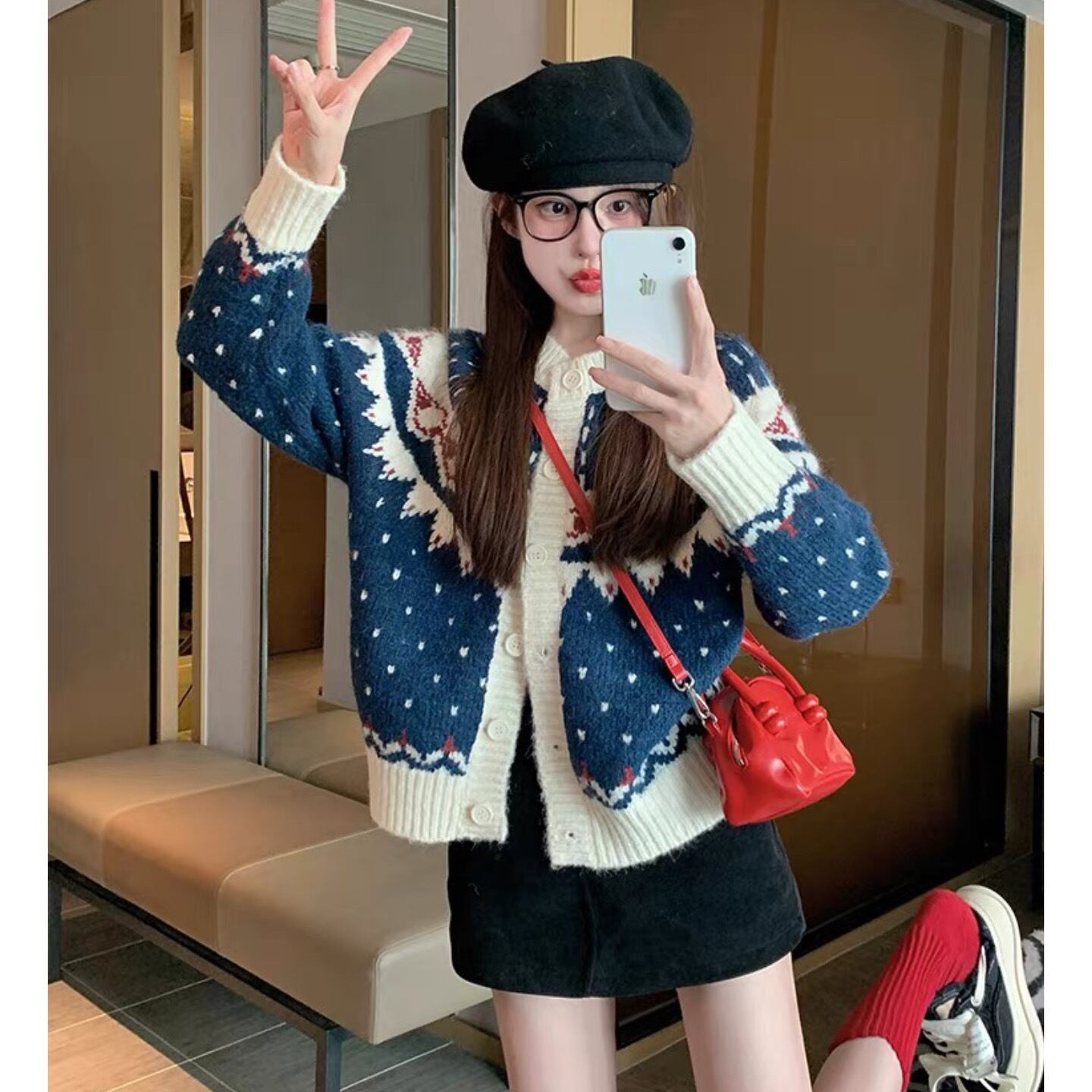 【outer】ニットカーデ　M29038