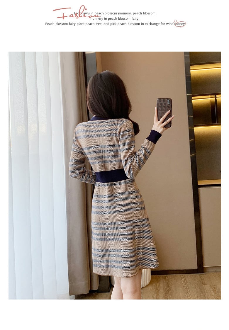 【dress】Vネックワンピース　M25463