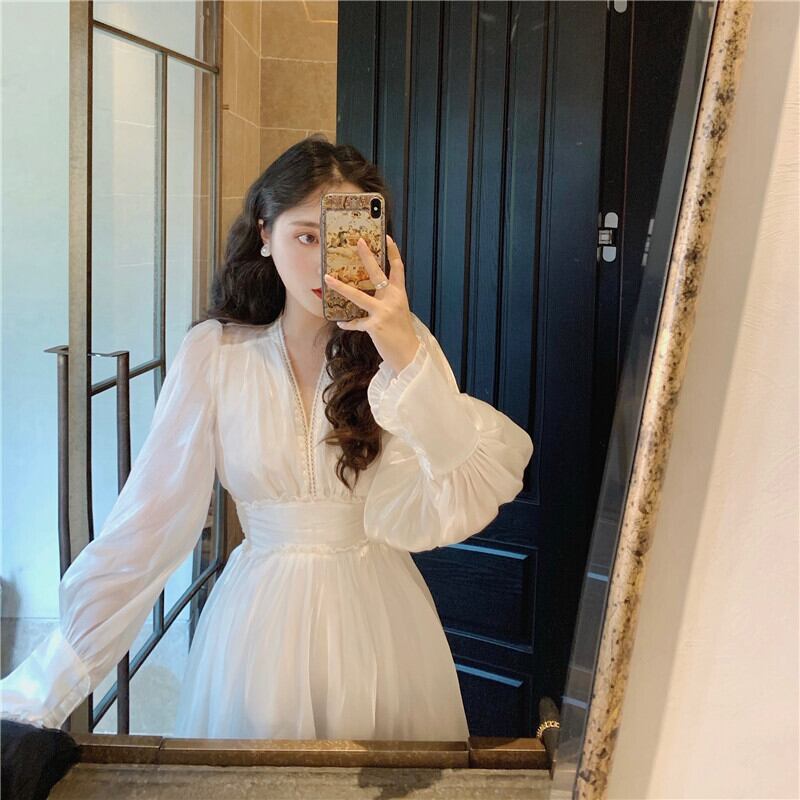 【dress】パフスリーブワンピース　M29992