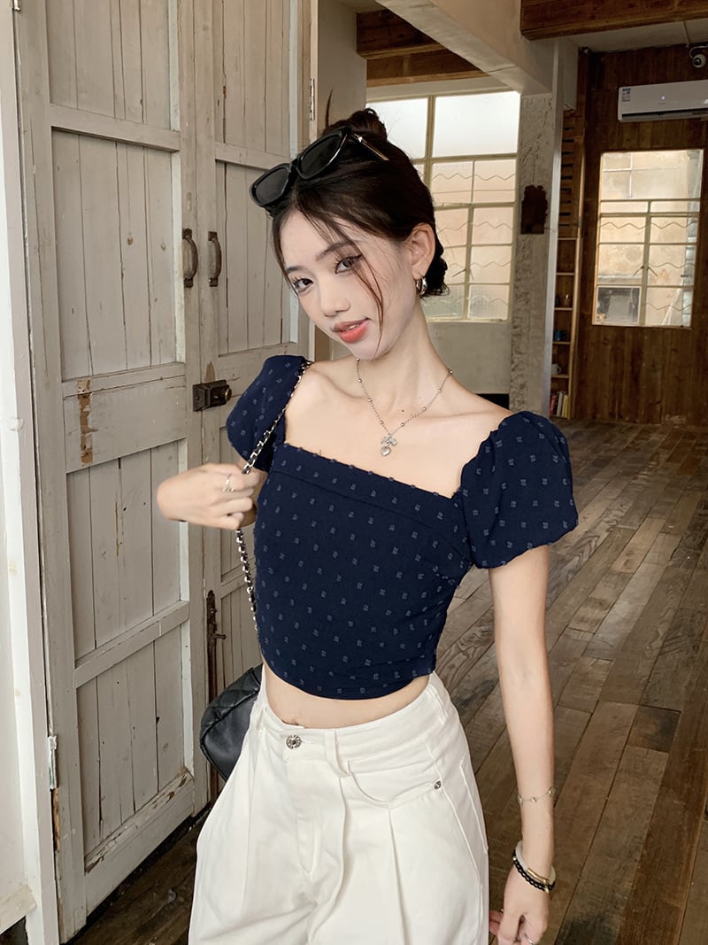 【tops】ボートネックTシャツ　M25171