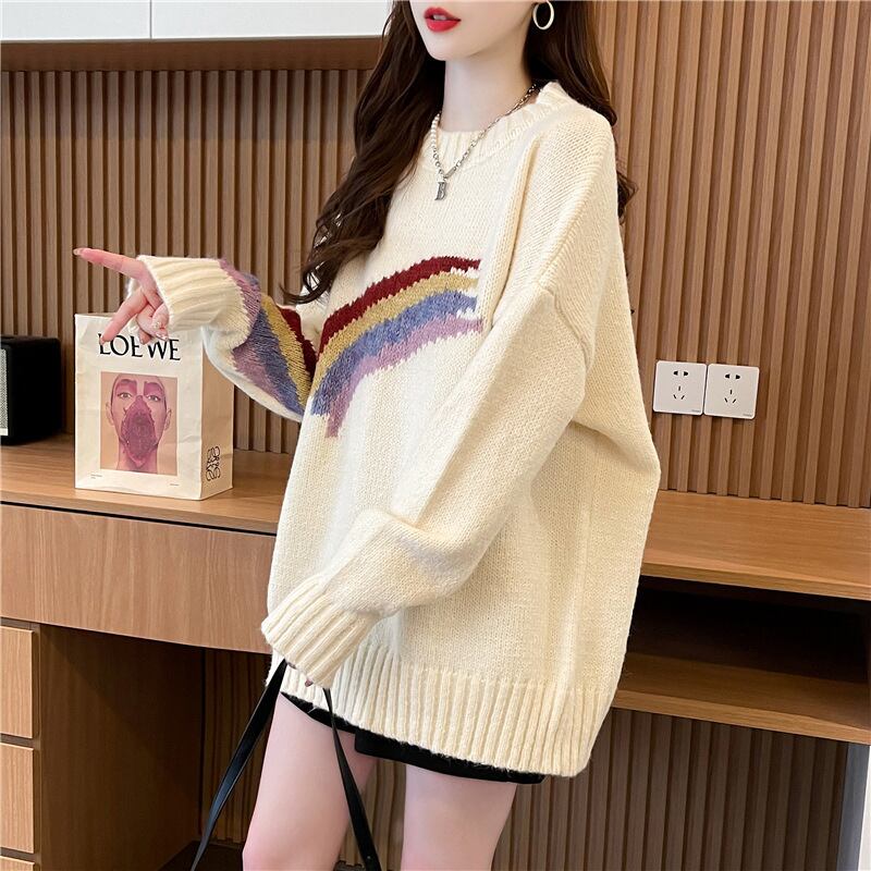 【tops】クルーネックニットセーター　M18542