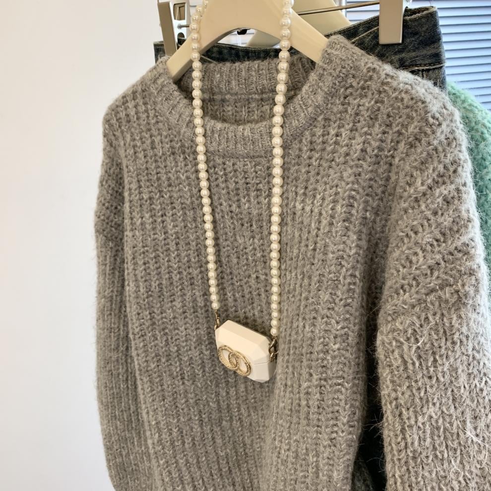 【tops】レース切り替えニットセーター　M29275