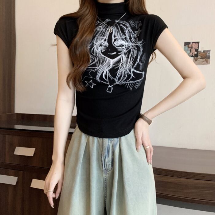 【tops】ハーフネックTシャツG20245