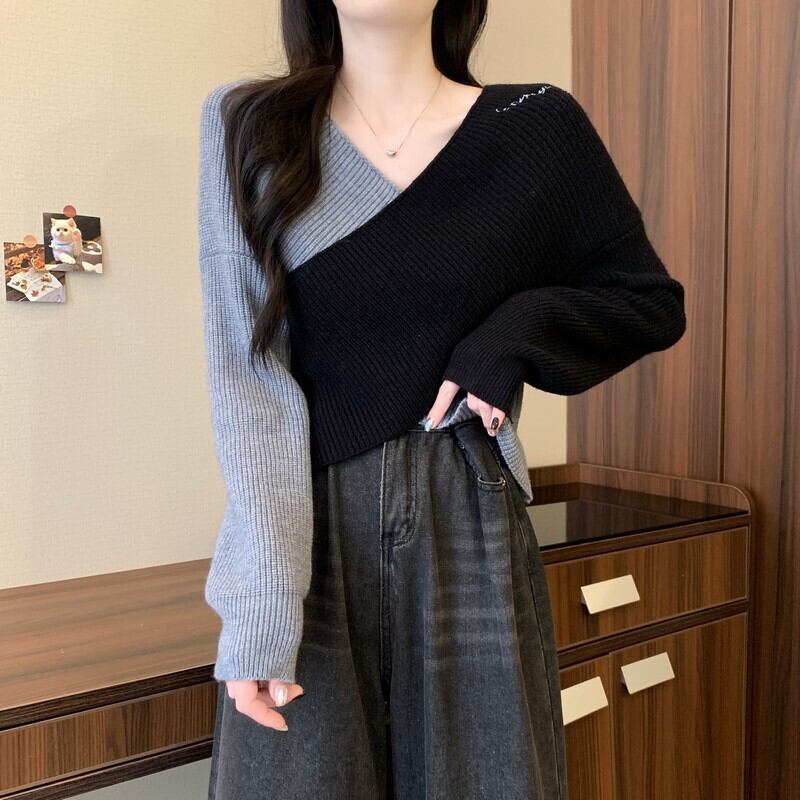 【tops】クロスニットトップス　M28275