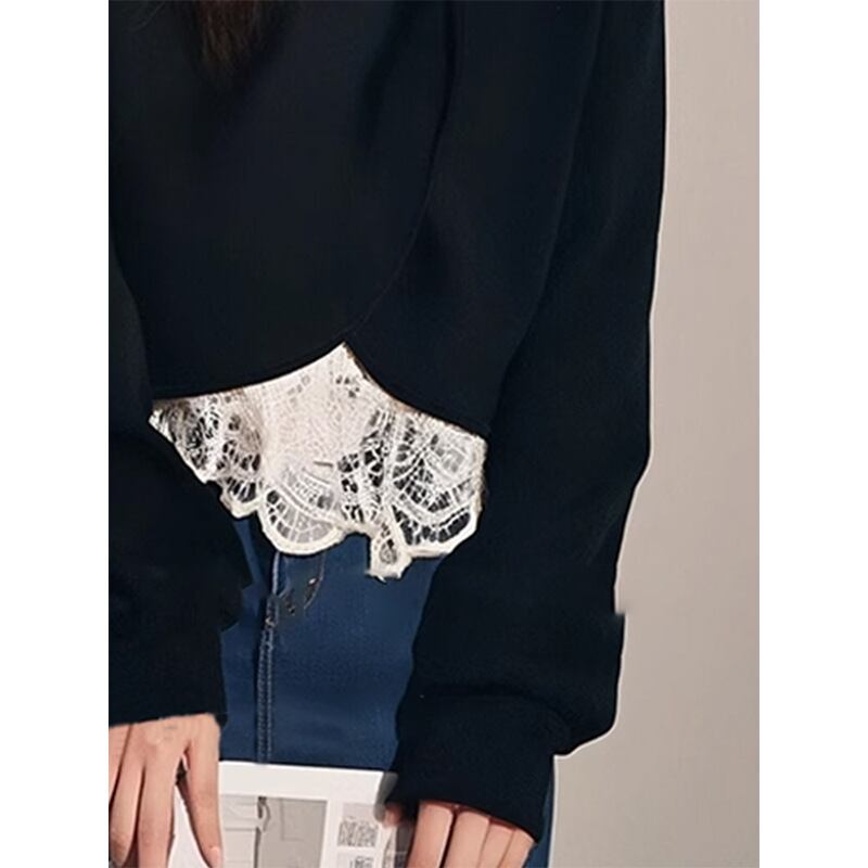 【tops】レース切り替えトップス　M29645