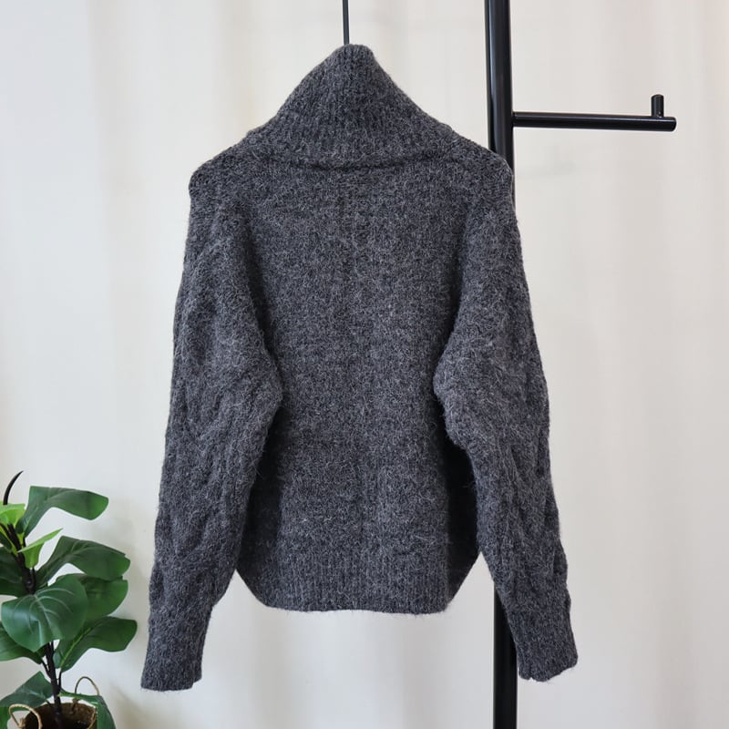 【outer】ファスナーニットカーデ　M27293