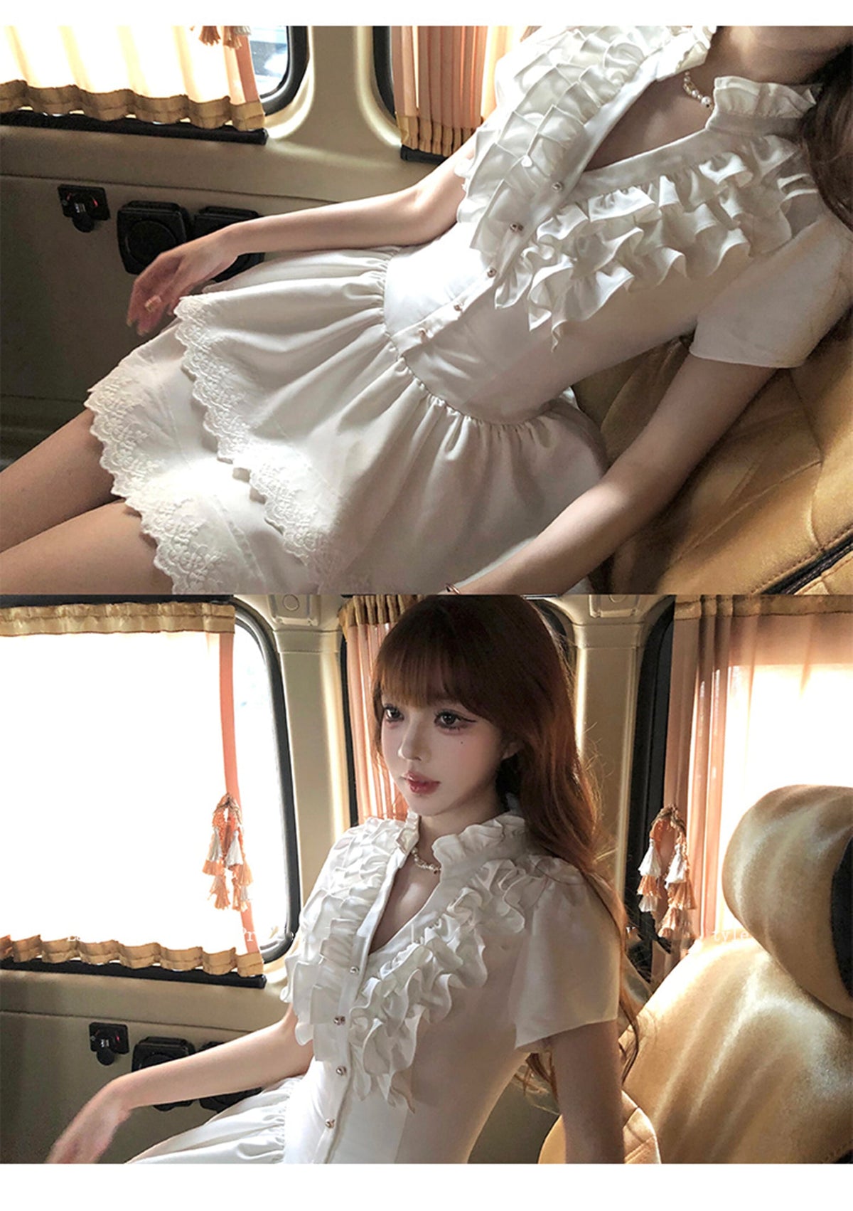 【dress】フリルミニワンピース　M30795