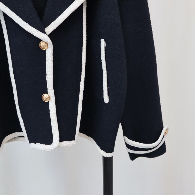 【outer】Vネックショートコート　M27779