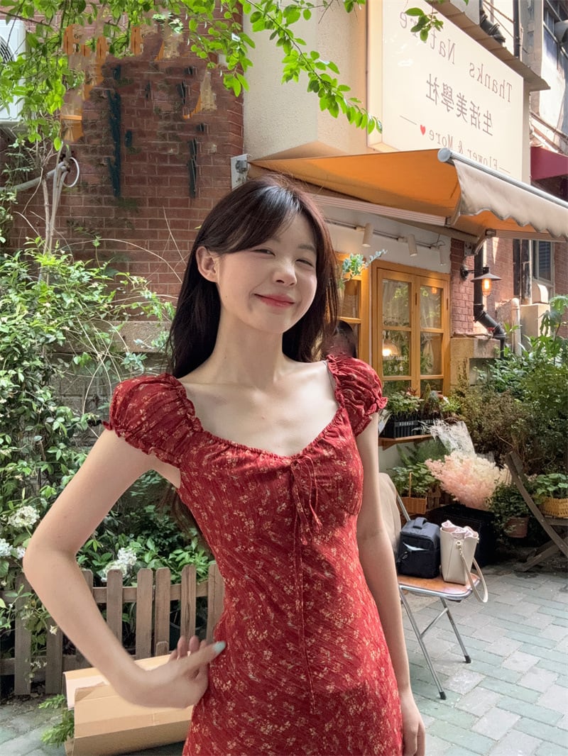 【dress】花柄ワンピース　M24859