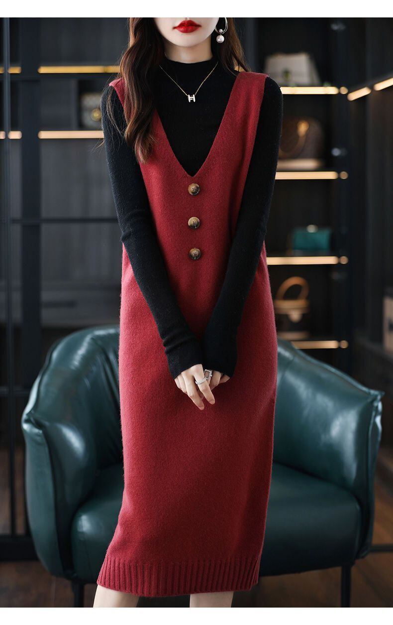 【dress】Ｖネックベストワンピース 　N2238