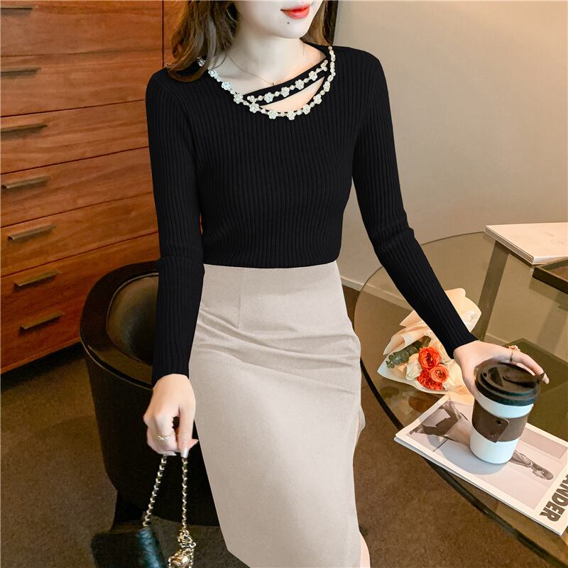 【tops】キラキラニットトップス　M19025