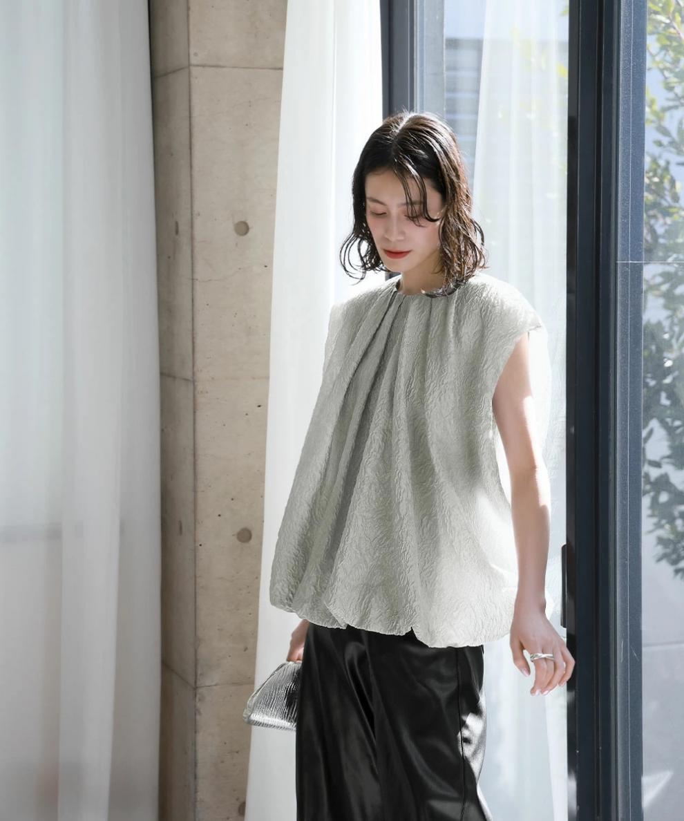 【tops】ジャカードトップス　M24075