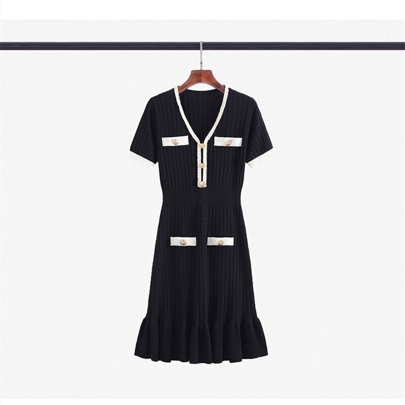 【dress】薄手ニットワンピース　M29749