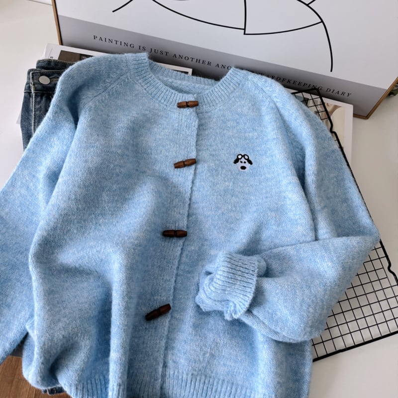【outer】4色展開ニットカーディガン Q7492
