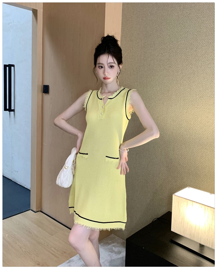 【dress】ノースリーブニットワンピース　M24269