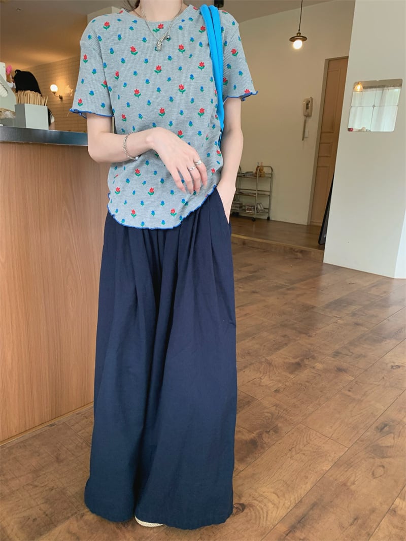 【set】Tシャツ×ワイドパンツセット　M24788